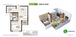 mahindra chennai - 1 bhk lay out